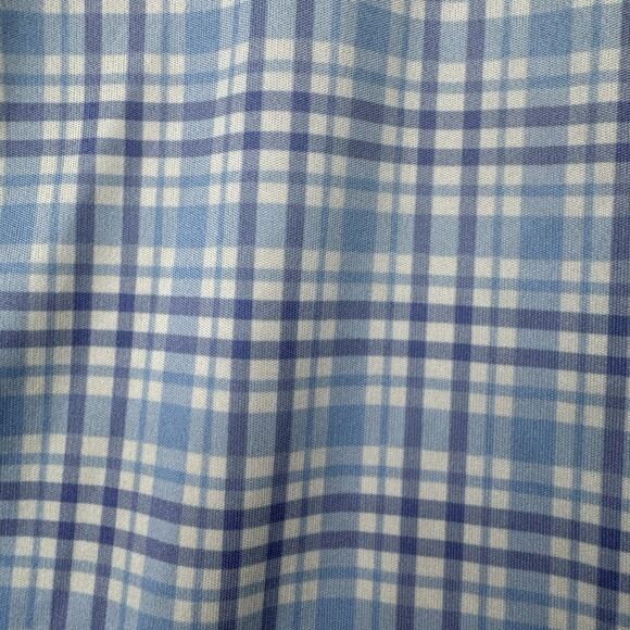 Collars And Co Polo Mens Small Blue Plaid Performance Golf Short Sleeve Poly - Picture 10 of 14